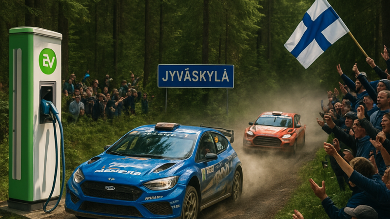Neste Oil Rally Finland: Sähköautoilla Jännitystä ja Yhteisöllisyyttä Jyväskylässä