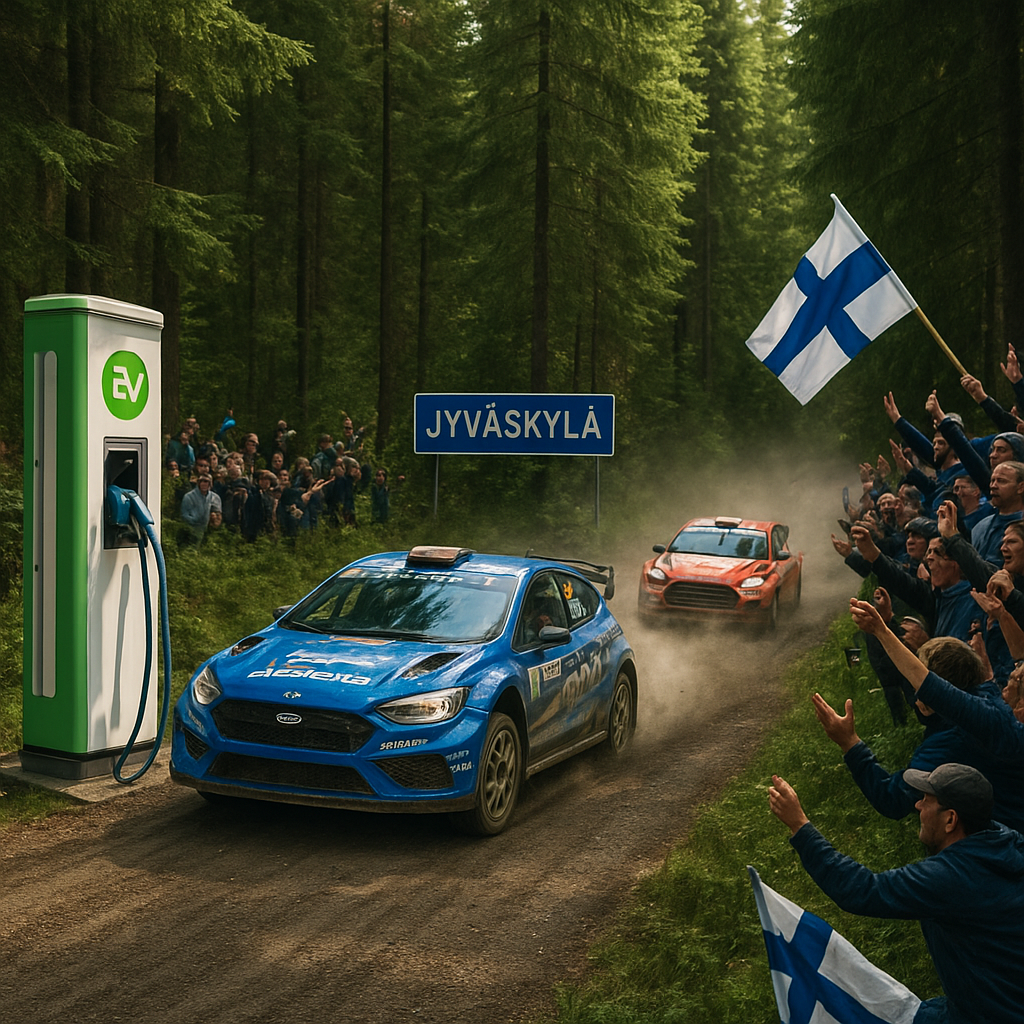 Neste Oil Rally Finland: Sähköautoilla Jännitystä ja Yhteisöllisyyttä Jyväskylässä